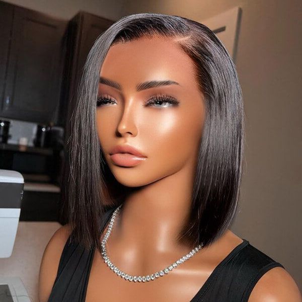 Pre Plucked 360 Hd Lace Frontal Wig Human Hair Kinky Straight Styles